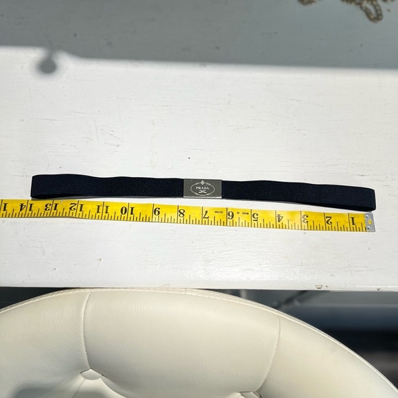 Prada Black Belt with Silver Buckle - Picture 4 of 6